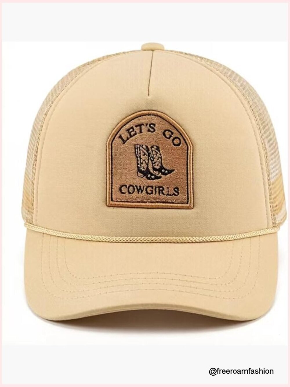 Let's Go Cowgirls Embroidered Mesh Trucker Hat Snapback Adjustable Cap